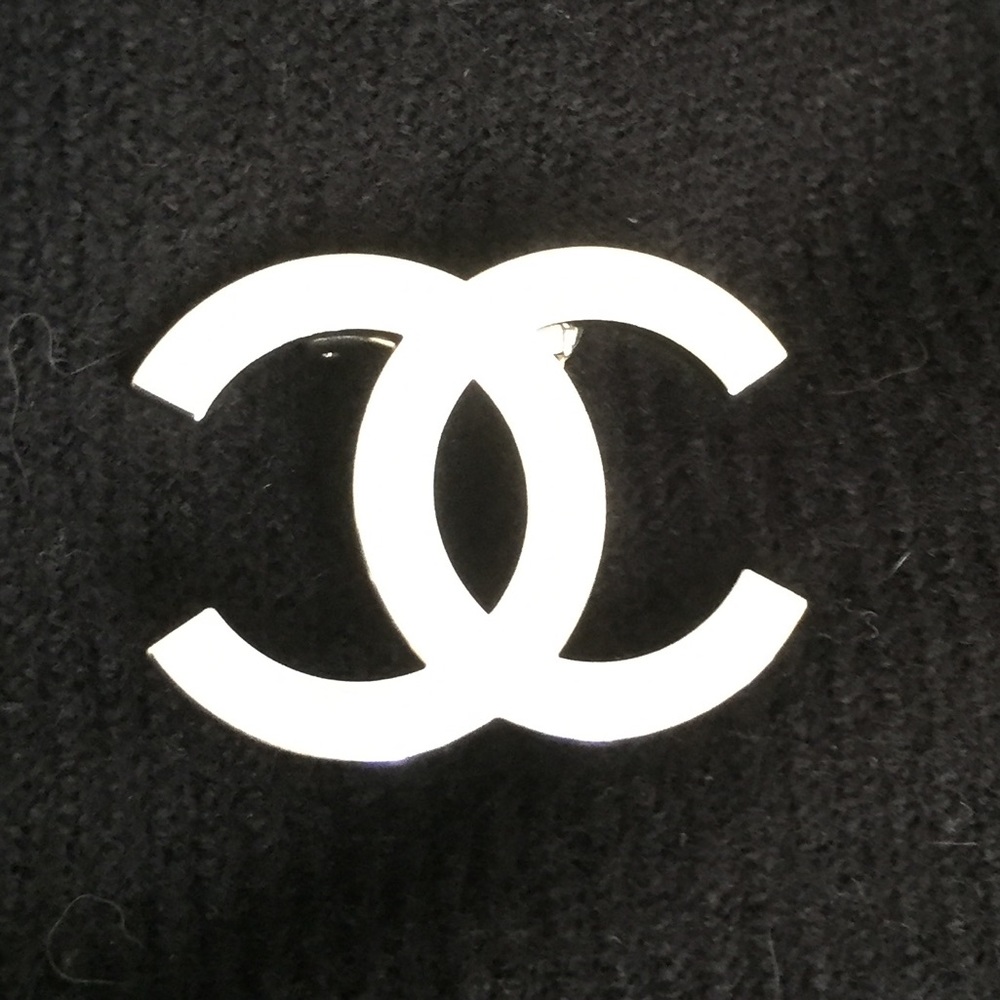 Chanel mirrored costume jewelry brooch